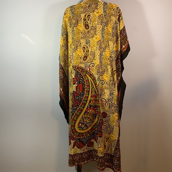 Santé classics vintage one size mixed print kimono kaftan floral zebra paisley - Picture 4 of 8